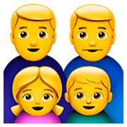 👨‍👨‍👧‍👦 Emoji Familia: Hombre, Hombre, Niña, Niño en Apple iOS 11.2.
