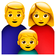 👨‍👩‍👦 Emoji Familie: Mann, Frau und Junge Apple iOS 11.2.