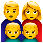 👨‍👩‍👦‍👦 Emoji Familia: Hombre, Mujer, Niño, Niño en Apple iOS 11.2.