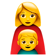 👩‍👦 Emoji Família: Mulher E Menino na Apple iOS 11.2.