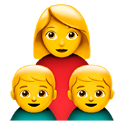 Emoji 👩‍👦‍👦 Famiglia: Donna, Bambino E Bambino su Apple iOS 11.2.