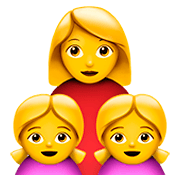 👩‍👧‍👧 Emoji Familia: Mujer, Niña, Niña en Apple iOS 11.2.