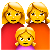 👩‍👩‍👧 Emoji Família: Mulher, Mulher E Menina na Apple iOS 11.2.