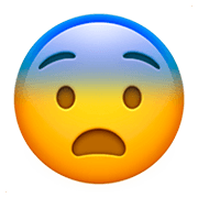 Emoji 😨 Faccina Impaurita su Apple iOS 11.2.