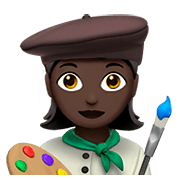 Emoji 👩🏿‍🎨 Artista Donna: Carnagione Scura su Apple iOS 11.2.