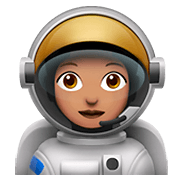 👩🏽‍🚀 Emoji Astronautin: mittlere Hautfarbe Apple iOS 11.2.