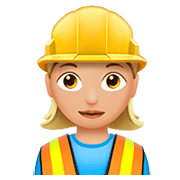 👷🏼‍♀️ Emoji Bauarbeiterin: mittelhelle Hautfarbe Apple iOS 11.2.