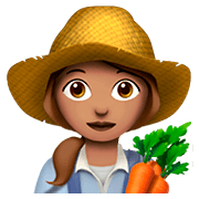 Emoji 👩🏽‍🌾 Contadina: Carnagione Olivastra su Apple iOS 11.2.