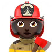Émoji 👩🏿‍🚒 Pompier Femme : Peau Foncée sur Apple iOS 11.2.