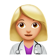 Emoji 👩🏼‍⚕️ Operatrice Sanitaria: Carnagione Abbastanza Chiara su Apple iOS 11.2.