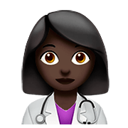 👩🏿‍⚕️ Emoji Profesional Sanitario Mujer: Tono De Piel Oscuro en Apple iOS 11.2.