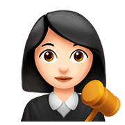👩🏻‍⚖️ Emoji Jueza: Tono De Piel Claro en Apple iOS 11.2.
