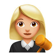 Émoji 👩🏼‍⚖️ Juge Femme : Peau Moyennement Claire sur Apple iOS 11.2.