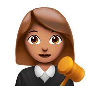 Émoji 👩🏽‍⚖️ Juge Femme : Peau Légèrement Mate sur Apple iOS 11.2.