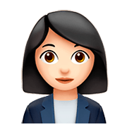 👩🏻‍💼 Emoji Oficinista Mujer: Tono De Piel Claro en Apple iOS 11.2.