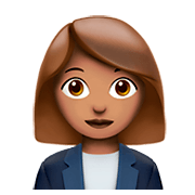 👩🏽‍💼 Emoji Funcionária De Escritório: Pele Morena na Apple iOS 11.2.