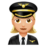 Emoji 👩🏼‍✈️ Pilota Donna: Carnagione Abbastanza Chiara su Apple iOS 11.2.
