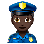 👮🏿‍♀️ Emoji Agente De Policía Mujer: Tono De Piel Oscuro en Apple iOS 11.2.