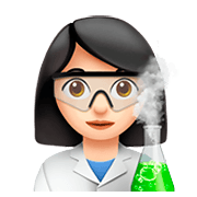 Émoji 👩🏻‍🔬 Scientifique Femme : Peau Claire sur Apple iOS 11.2.