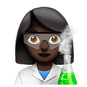 👩🏿‍🔬 Emoji Cientista Mulher: Pele Escura na Apple iOS 11.2.