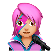 👩🏼‍🎤 Emoji Sängerin: mittelhelle Hautfarbe Apple iOS 11.2.