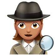 🕵🏽‍♀️ Emoji Detective Mujer: Tono De Piel Medio en Apple iOS 11.2.