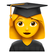 Emoji 👩‍🎓 Studentessa su Apple iOS 11.2.