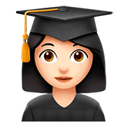 👩🏻‍🎓 Emoji Estudiante Mujer: Tono De Piel Claro en Apple iOS 11.2.