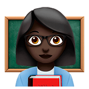 Emoji 👩🏿‍🏫 Professoressa: Carnagione Scura su Apple iOS 11.2.