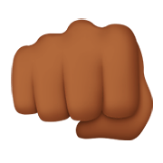 👊🏾 Emoji Soco: Pele Morena Escura na Apple iOS 11.2.