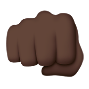 👊🏿 Emoji geballte Faust: dunkle Hautfarbe Apple iOS 11.2.