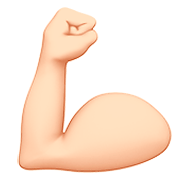💪🏻 Emoji Bíceps Flexionado: Tono De Piel Claro en Apple iOS 11.2.