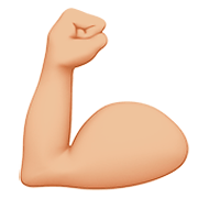 💪🏼 Emoji Bíceps Flexionado: Tono De Piel Claro Medio en Apple iOS 11.2.