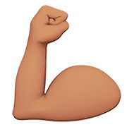Émoji 💪🏽 Biceps Contracté : Peau Légèrement Mate sur Apple iOS 11.2.