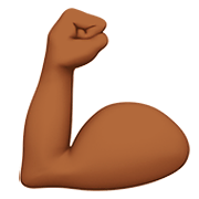 💪🏾 Emoji Bíceps Flexionado: Tono De Piel Oscuro Medio en Apple iOS 11.2.