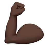 💪🏿 Emoji Bíceps Flexionado: Tono De Piel Oscuro en Apple iOS 11.2.
