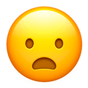 Emoji 😦 Faccina Imbronciata Con Bocca Aperta su Apple iOS 11.2.