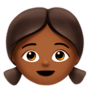 👧🏾 Emoji Niña: Tono De Piel Oscuro Medio en Apple iOS 11.2.