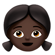 👧🏿 Emoji Niña: Tono De Piel Oscuro en Apple iOS 11.2.