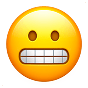 Emoji 😬 Faccina Con Smorfia su Apple iOS 11.2.