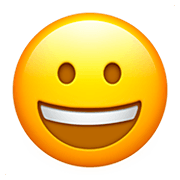 Emoji 😀 Faccina Con Un Gran Sorriso su Apple iOS 11.2.