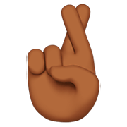 🤞🏾 Emoji Hand mit gekreuzten Fingern: mitteldunkle Hautfarbe Apple iOS 11.2.