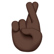 🤞🏿 Emoji Hand mit gekreuzten Fingern: dunkle Hautfarbe Apple iOS 11.2.