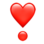 Emoji ❣️ Punto Esclamativo A Cuore su Apple iOS 11.2.