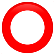Émoji ⭕ Cercle Rouge sur Apple iOS 11.2.