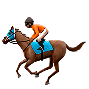 🏇🏾 Emoji Corrida De Cavalos: Pele Morena Escura na Apple iOS 11.2.