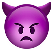 Emoji 👿 Faccina Arrabbiata Con Corna su Apple iOS 11.2.