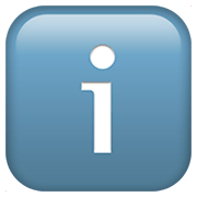 ℹ️ Emoji Buchstabe „i“ in blauem Quadrat Apple iOS 11.2.