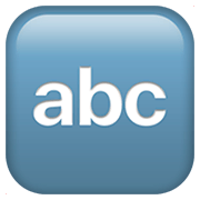Emoji 🔤 Pulsante Con Lettere Latine su Apple iOS 11.2.