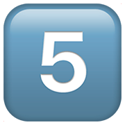Emoji 5️⃣ Tasto: 5 su Apple iOS 11.2.